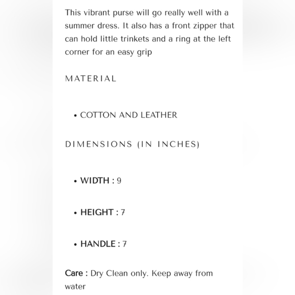 Myra Bag Midsummer Pouch Upcycled Cotton & Leather Coastal Cowgirl - Picture 6 of 15